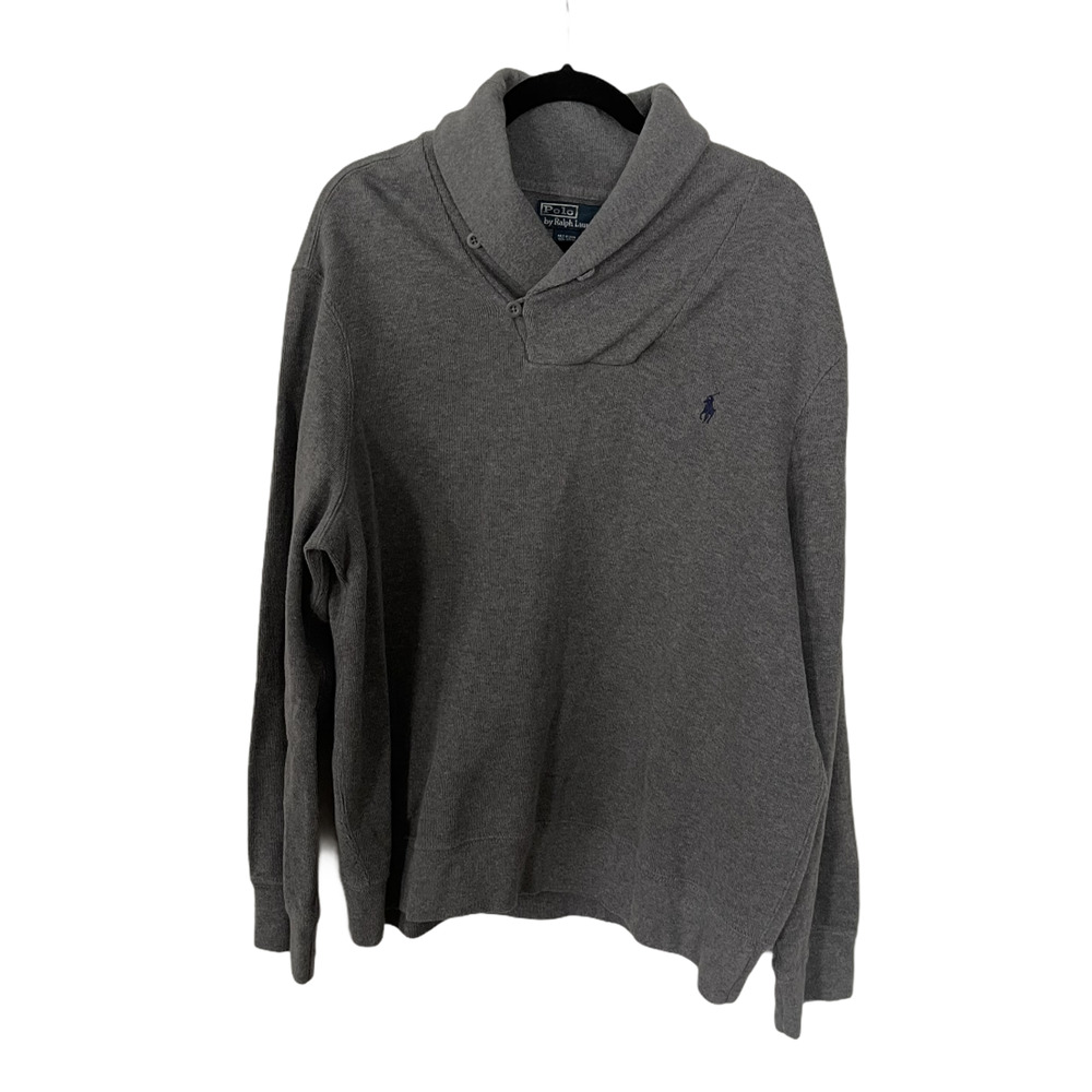 Polo Ralph Lauren XXL Gray Shawl Collar Sweater